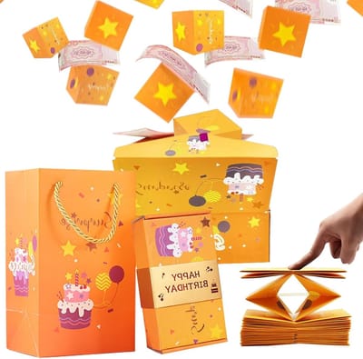 Kerstverrassing Explosie Geschenkdoos voor Kinderen - Pop-Up Verrassingsdoos voor Cash, Grappig Cadeau voor Kerstmis en Verjaardagen, Uniek en Creatief Geschenk