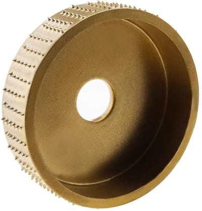 Allecto - Wolfraamcarbide Slijpwiel - Houtbewerking - Gouden Schijf - Carving Disc - Geschikt voor Hoek Grinder - 75 mm