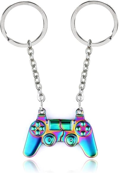 Bixorp Friends Vriendschap Sleutelhanger voor 2 Regenboog Controller - Roestvrij staal / Stainless Steel - Zilverkleurig