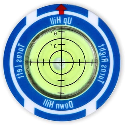 Dailygoods- Golf Green Slope Reader Hoge Precisie - Magnetische Hoedclip - Waterpas - Kunststof/Metaal - Compact 4 x 4 x 1 cm - Voor Binnen/Buiten - Golfaccessoire
