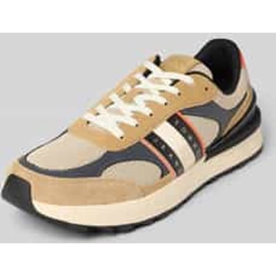 Low Top Sneaker met suède-beslag