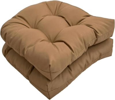 Terraskussens U-vorm - Zitkussens Set - Comfortabel Zitten - Waterdicht & Slijtvast - 48x48cm - Lichtbruin