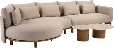 Sofie Safina modulaire chaise longue loungeset 4 delig keramiek amber 4 Seasons Outdoor