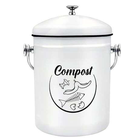 Aanrecht Compostbak - Voedselafval Emmer - Keuken Afval Verzamelen - Geurbestendig Deksel - Compact 5 Liter