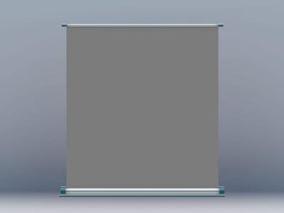 Reclame Banner - Oprolbare Display - Evenement Aankleding - Hoge Afdrukkwaliteit - 200 x 200 cm - Grijs