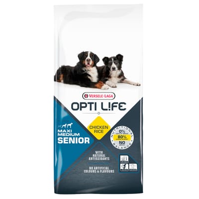 2x12,5kg Senior Medium & Maxi Opti Life Hondenvoer
