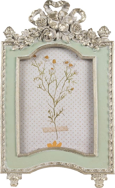 Clayre & Eef Fotolijst 10x15 cm Groen Polyresin