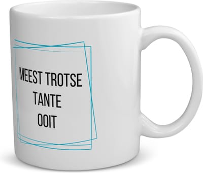 Akyol - meest trotse tante ooit koffiemok - theemok - Tante - trotse tante - verjaardagscadeau - verjaardag - cadeau - cadeautje voor tante - tante artikelen - kado - geschenk - gift - 350 ML inhoud