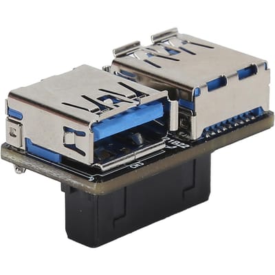 20-pins naar USB 3.0 Adapter 19-pins Splitter Converter 2 Poort A Vrouwelijk Connector Moederbord