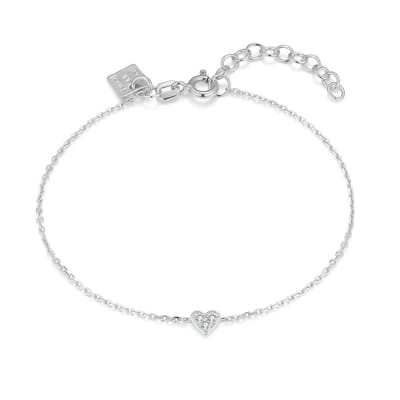 Twice As Nice Armband in zilver, hartje Zilverkleurig 16cm+3cm