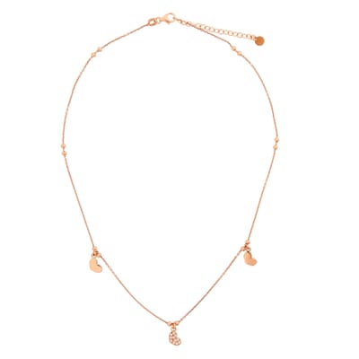 Orphelia 'Elisa' Dames 925 Sterling Zilveren Halsketting - Roze ZK-7381