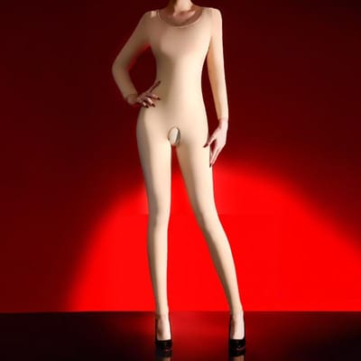 Dames Sexy Jumpsuit Naadloos Herfst En Winter Fluweel Warm Lichaamsvormend Full Body Kousen Open Kruis Leggings Panty Open crotch