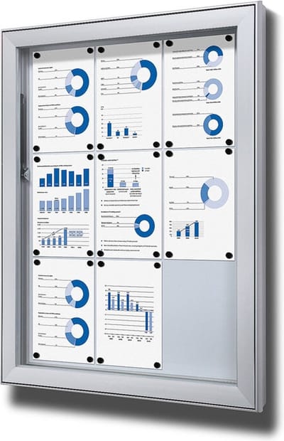 Vergrendelbaar Notitiebord Outdoor Extra Diep SCL 9x A4 - Syna SCL9XA4PH - Horeca & Professioneel