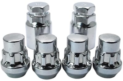 Wielsloten Set - Anti-diefstal Moeren - Voertuig Beveiliging - 4 Moeren 2 Sleutels - M12x1.5 - Zilver