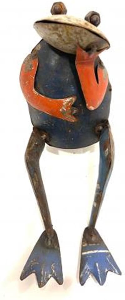 Decoratief beeld - kikker - H25 cm - handgemaakt