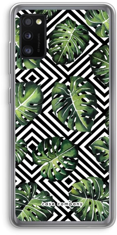 Case Company® - Hoesje geschikt voor Samsung Galaxy A41 hoesje - Geometrische jungle - Soft Cover Telefoonhoesje - Bescherming aan alle Kanten en Schermrand