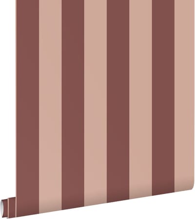 ESTAhome behang strepen bordeaux rood en roze - 0.53 x 10.05 m - 131979