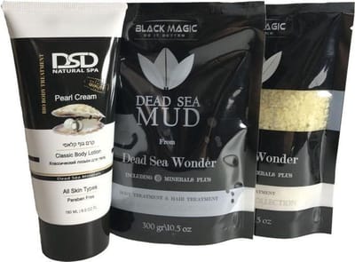Cadeau set met Dode Zee Zout mineralen 3 delig