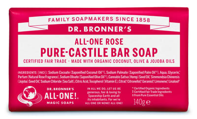 Dr. Bronner’s Dr. Bronner&rsquo;s Magic Bar Soap Rose 140 g