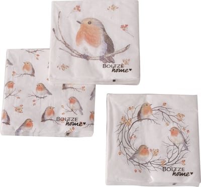 Servetten Ruby roodborst 20-delig papier
