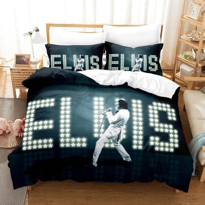 3D Elvis Presley Beddengoedsets Dekbedovertrekset Met Kussensloop Twin Full Queen King Beddengoed Dekbedovertrek 210x210cm 3pcs