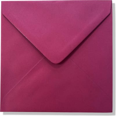 Cards & Crafts 50 Luxe vierkante enveloppen - Bordeaux - 14x14 cm - 110 grams - vierkant 140x140mm