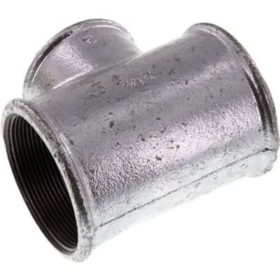 Rp 2 1/2'' x Rp 2'' Verzinkt Gietijzeren T-stuk 25 Bar - FL3T-F-IZ-212R-200R