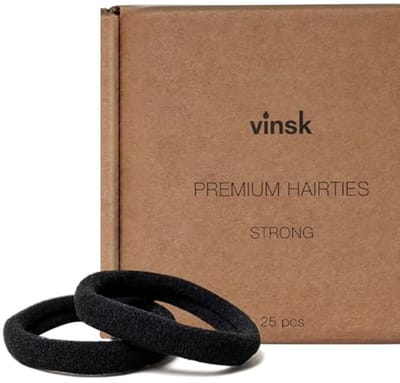 Zwarte haarelastieken voor mannen en vrouwen - Grote set van 25 stuks met sterke hold