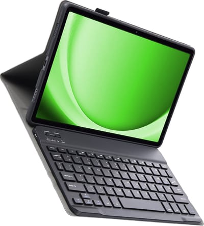 Hoes Geschikt voor Samsung Galaxy Tab A9 Plus - Toetsenbord Case - Keyboard Book Cover - Hoesje - Donkerblauw