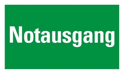 Pickup kunststoff Schild 25x15 cm NOTAUSGANG