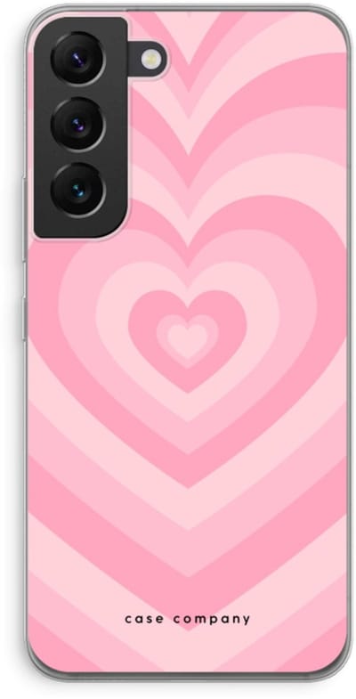 Case Company® - Hoesje geschikt voor Samsung Galaxy S22 hoesje - Hart Roos - Soft Cover Telefoonhoesje - Bescherming aan alle Kanten en Schermrand