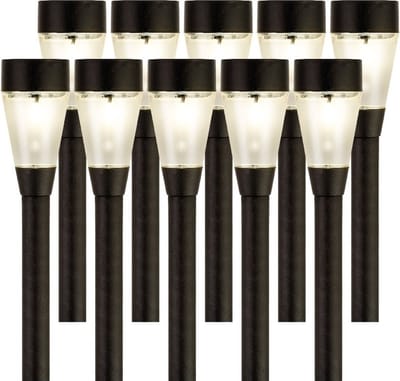 Lumineo Jive solar verlichting - 10x - buitenlamp/tuinlamp - LED - 32 cm