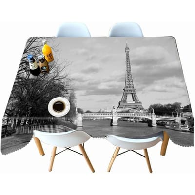 Majestueus Landschap Historische Gebouwen Patroon Tafelkleed Verdikt Katoen Rechthoekig Tafelkleed Voor Bruiloft Picknick Feest 60 X 60CM