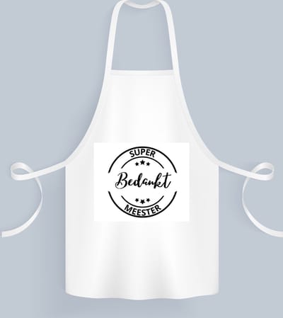 Akyol - super bedankt meester Keukenschort - Meester - een meester - school - verjaardagscadeau - afscheidscadeau - kado - gift - 82 bij 71 cm