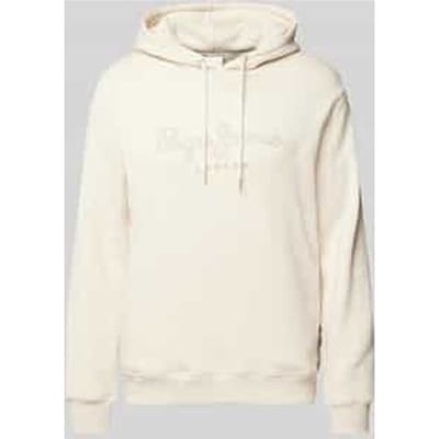 Hoodie met labelstitching, model 'New Nouvel'