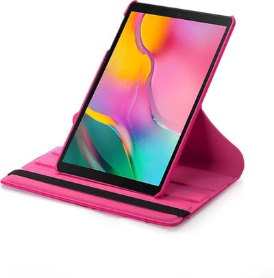 Hoesje - Geschikt voor Apple iPad 7/8 (2019/2020) - 10.2 inch - 7e/8e Generatie - 360 Graden Hoes - Draaibare Hard Cover Case - Tablethoes Draaibaar - Donkerroze