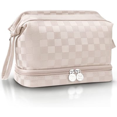SC Travel Essentials - Toilettas en Make-up Organizer - Waterdicht en Compact - Geschikt voor Reis en Dagelijks Gebruik - Unisex - Lichtroze