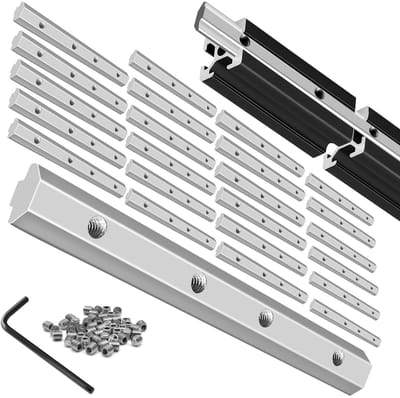 Dailygoods- Hoekbeugel 4040 Zilver - 24 Stuks - T-Slot Accessoires - Aluminium Profiel - 3D Printer Onderdelen - Inclusief Schroeven en Moeren - Aluminium Connector
