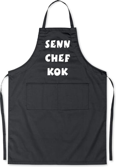 Mijncadeautje Schort - Chef Kok - met voornaam - leuke en exclusieve keukenschort - zwart