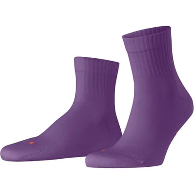 FALKE Run Rib crew eenkleurig katoen functioneel materiaal sokken unisex paars - maat 39-41
