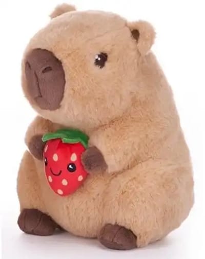 Capibara met Kleine Aardbei Pluche Knuffel 26 cm