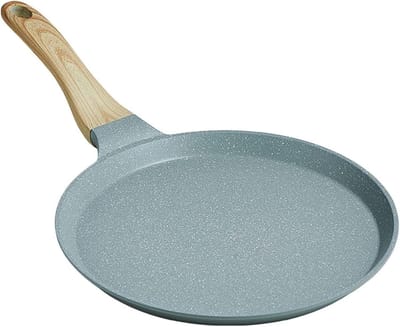 Koekenpan - Bakplaat Pan - Pannenkoeken Bakken - Antiaanbaklaag - 24cm - Zwart