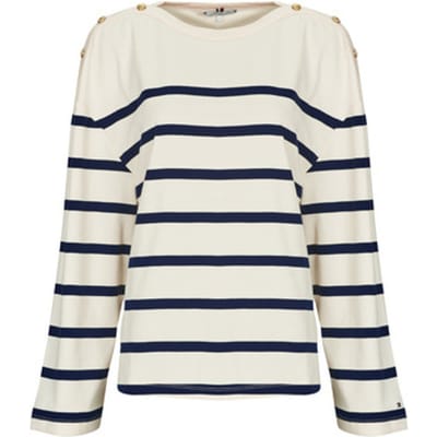 Tommy Hilfiger  T-Shirt Lange Mouw LWK GOLD BUTTON BOAT-NK LS TEE