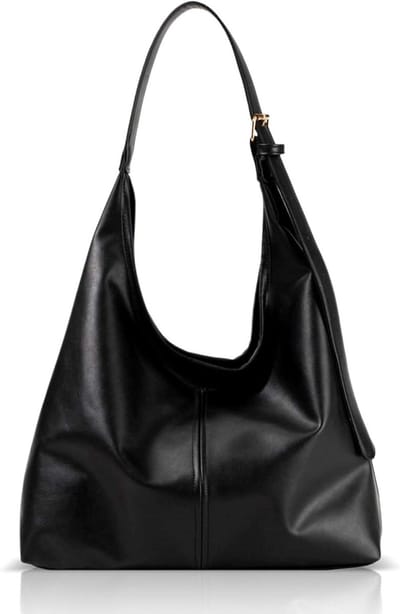 Slouchy Tote Bag voor Dames, Zachte Handtas voor Reizen, Winkelen en Werk, Retro en Verstelbaar Design