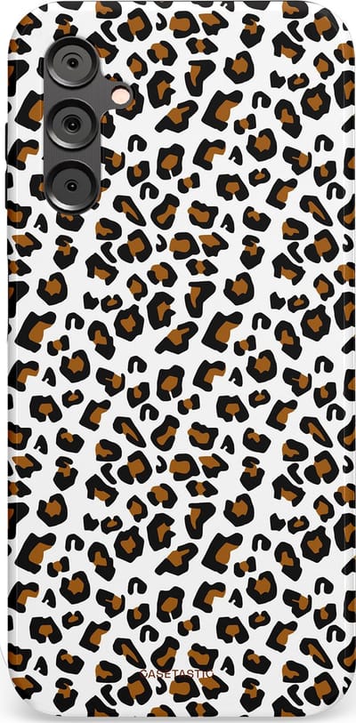 Casetastic Hoesje Geschikt voor Samsung A14 (5G/4G) - Stijlvolle Beschermende Duo-layer Case - Panter abstractie