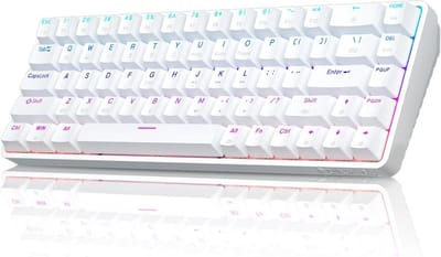 Compact Mechanisch Toetsenbord Draadloos - 68 Toetsen, RGB Verlichting, USB-C/Bluetooth, Clicky Switch