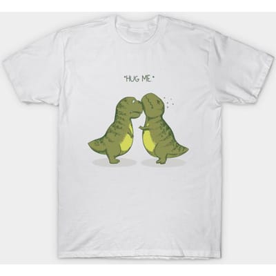 T-shirt Femme Serre-moi Drôle Dinosaures Imprimé Harajuku T-shirt Kawaii Été Manches Courtes T-shirt Femme Haut 4XL blanc