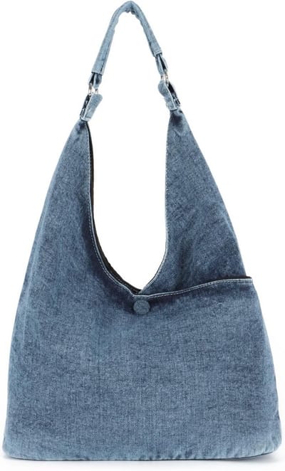 Schoudertas Dames - Hobo Tas - Dagelijks Gebruik - Grote Capaciteit - 20 x 20 x 10 cm - Denim Blauw