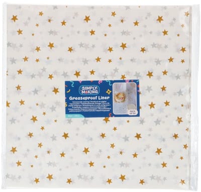 Simply Making Bento Box Vellen Goud Zilver Sterren 25x25cm pk/50