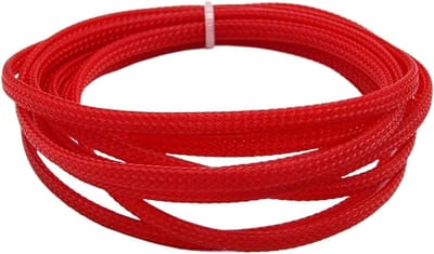 Kabelmof Gevlochten - Beschermhoes Kabel - Kabelbeheer Thuis - Houdt Huisdieren Weg - 2 Meter - Rood